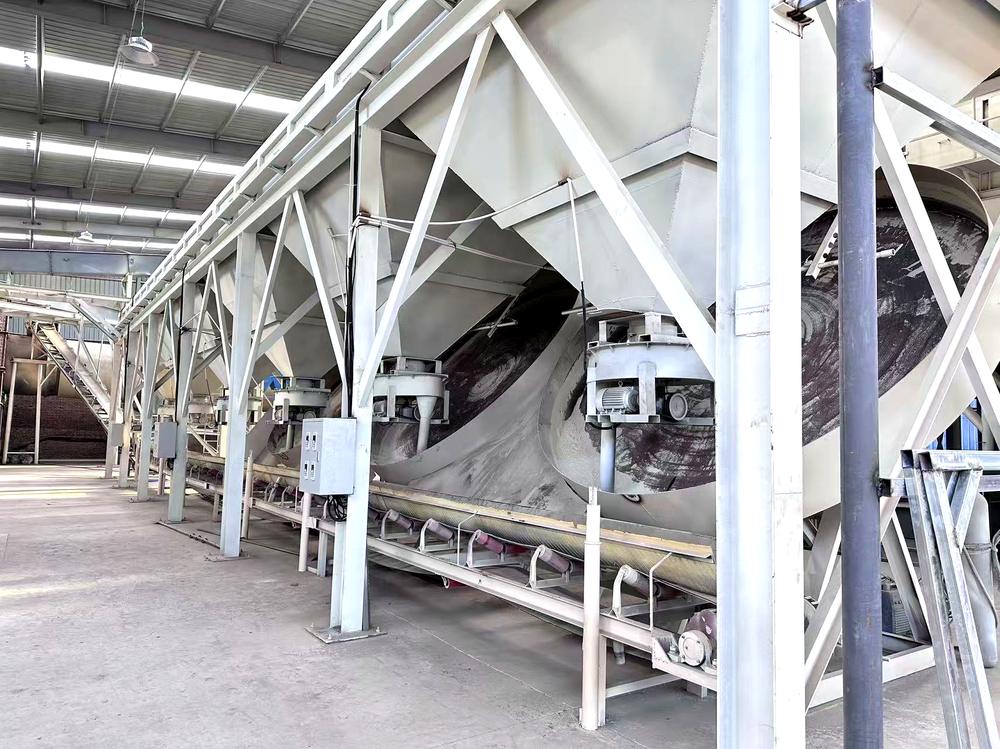 Mixing and screening production line